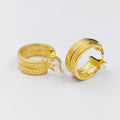 21K Rounded Earrings Made of 21K Yellow Gold by Saeed Jewelry-25310