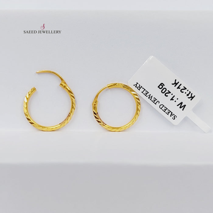 21K حلق ذبلة-مجوهرات الشيخ سعيد-Saeed Jewelry