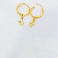 21K حلق ذبلة-مجوهرات الشيخ سعيد-Saeed Jewelry