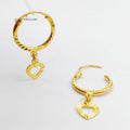 Hoop Earrings  Made Of 21K Yellow Gold by Saeed Jewelry-29704