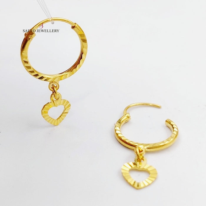 Hoop Earrings  Made Of 21K Yellow Gold by Saeed Jewelry-29704
