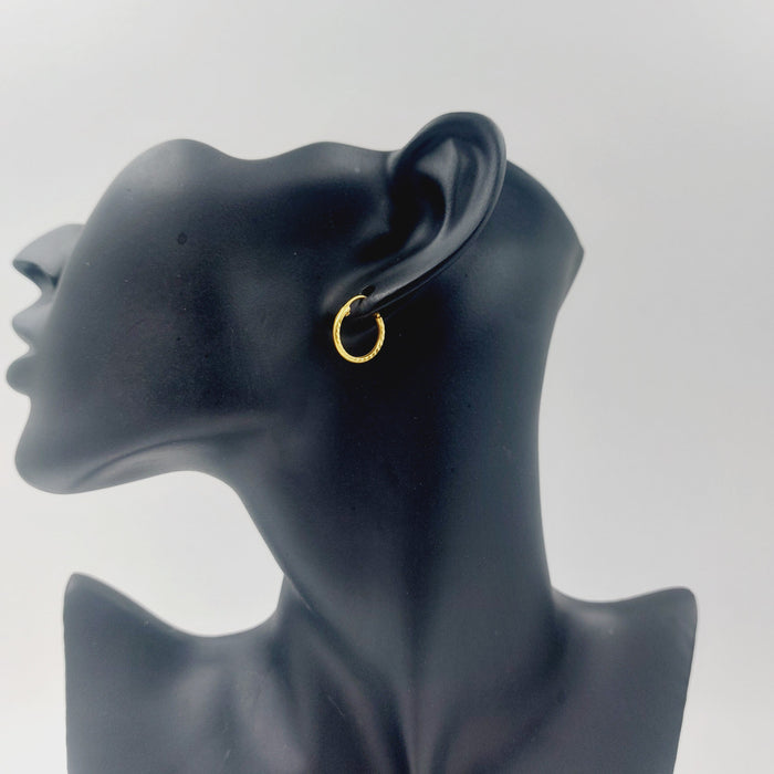 21K حلق ذبلة-مجوهرات الشيخ سعيد-Saeed Jewelry