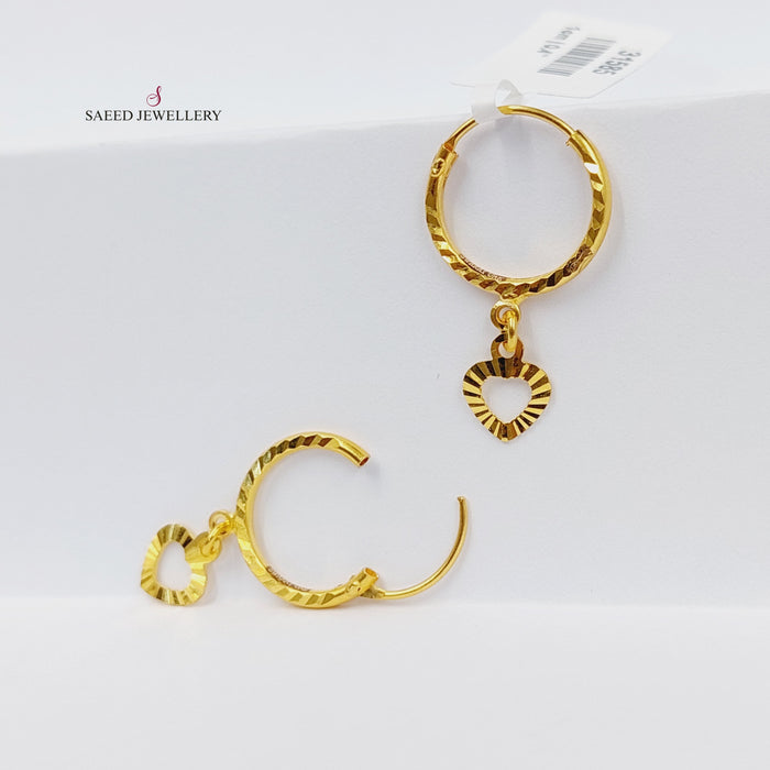 21K حلق ذبلة-مجوهرات الشيخ سعيد-Saeed Jewelry