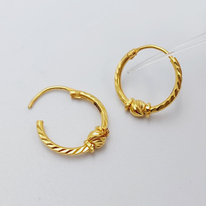 21K Gold Hoop Earrings by Saeed Jewelry - Image 1