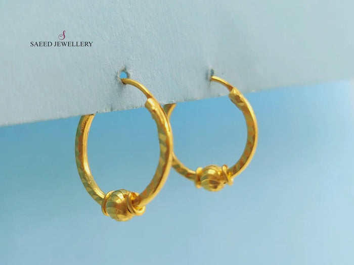 21K Gold Hoop Earrings by Saeed Jewelry - Image 1