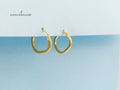 21K Gold Hoop Earrings by Saeed Jewelry - Image 1