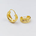 21K Rounded Earrings Made of 21K Yellow Gold by Saeed Jewelry-25574