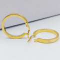 21K Rounded Earrings Made of 21K Yellow Gold by Saeed Jewelry-25313