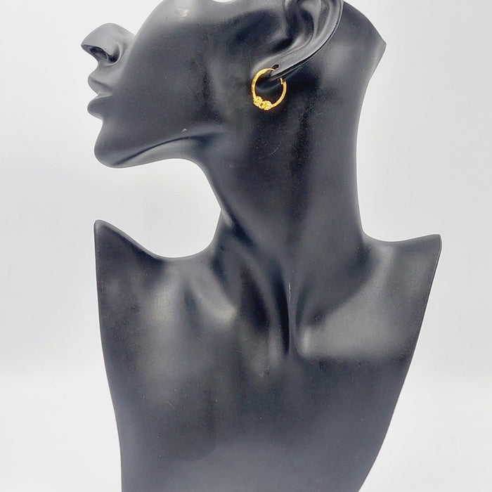Hoop Earrings Made Of 21K Yellow Gold by Saeed Jewelry-28331