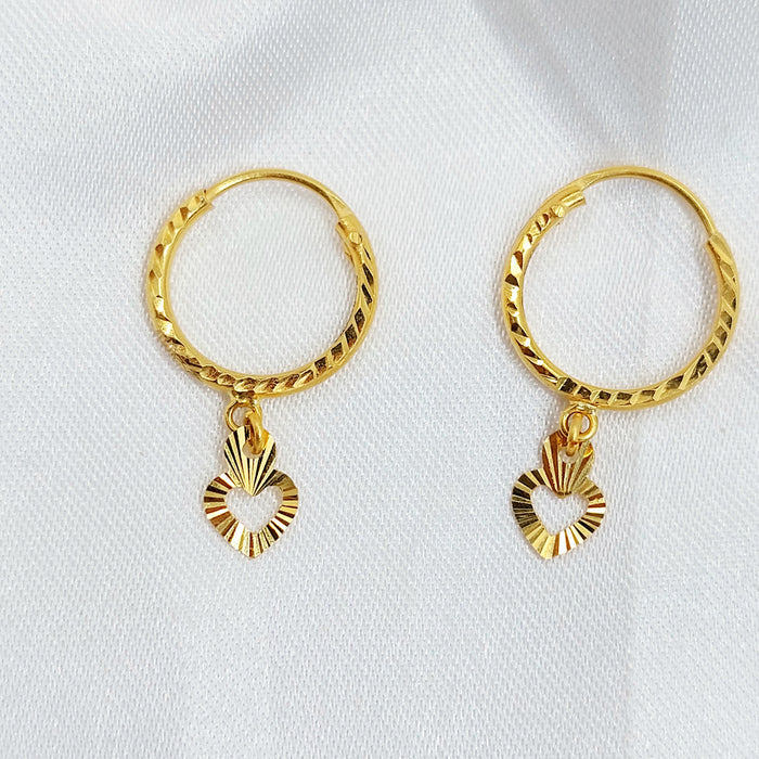 21K حلق ذبلة-مجوهرات الشيخ سعيد-Saeed Jewelry