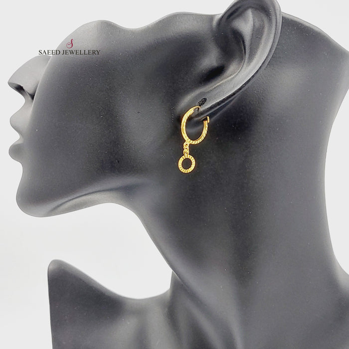 21K حلق ذبلة-مجوهرات الشيخ سعيد-Saeed Jewelry