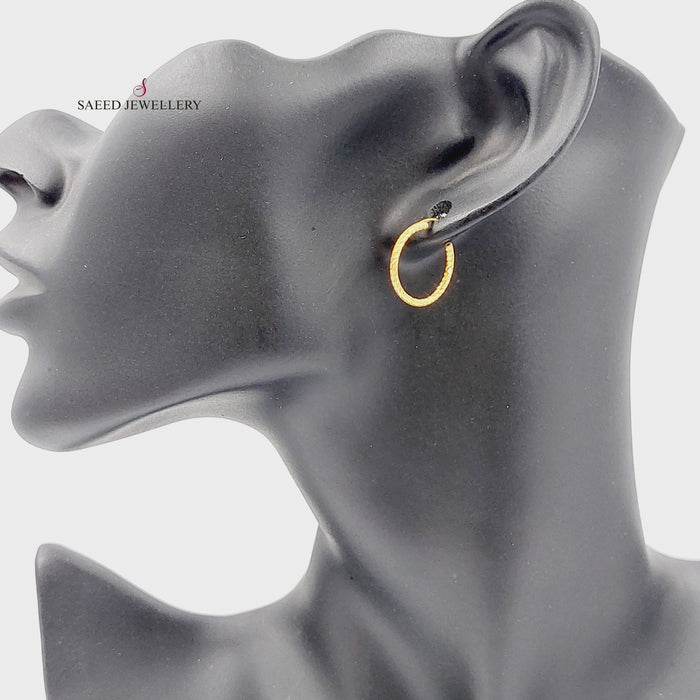 21K حلق ذبلة-مجوهرات الشيخ سعيد-Saeed Jewelry