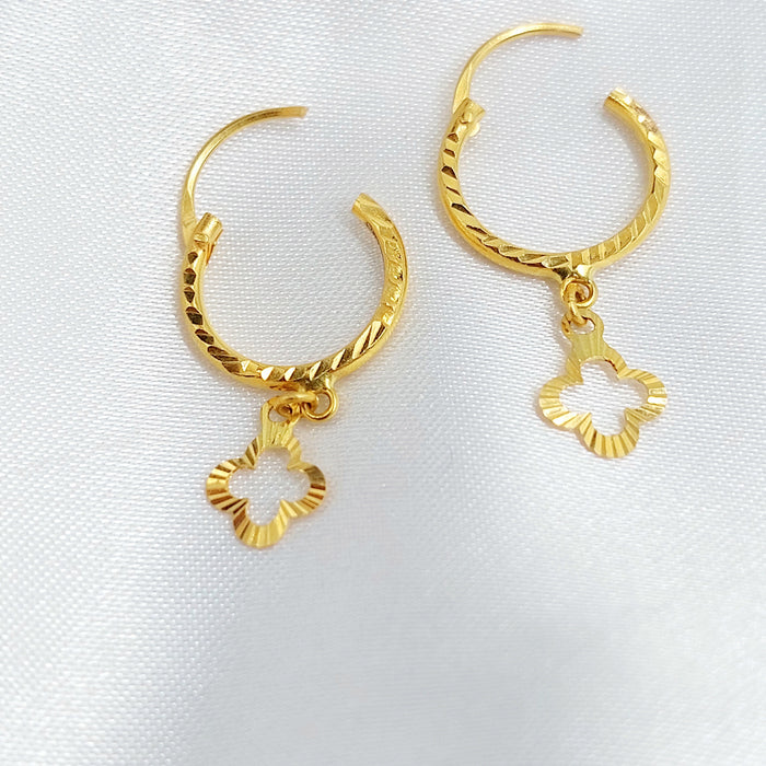 21K حلق ذبلة-مجوهرات الشيخ سعيد-Saeed Jewelry