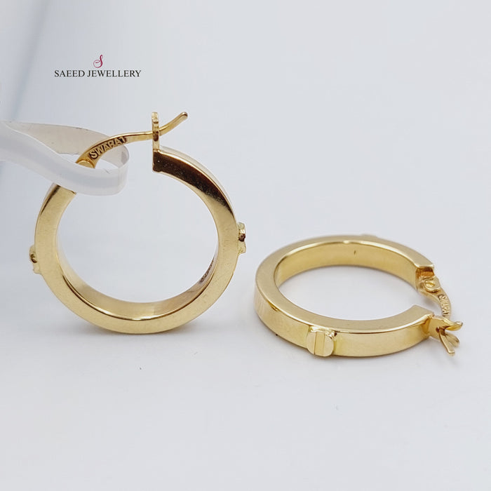 18K Gold Hoop Earrings by Saeed Jewelry - Image 2