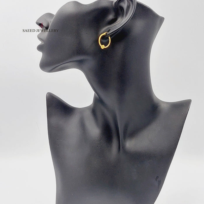 21K حلق ذبلة-مجوهرات الشيخ سعيد-Saeed Jewelry