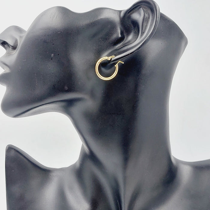 18K Rounded Earrings Made of 18K Yellow Gold by Saeed Jewelry-25787