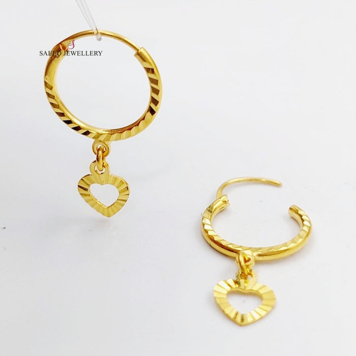 Hoop Earrings  Made Of 21K Yellow Gold by Saeed Jewelry-29704