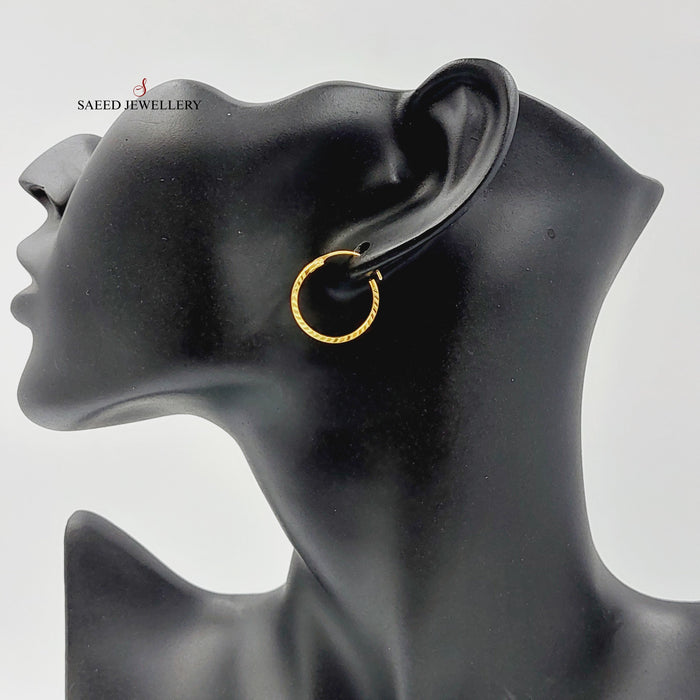 21K حلق ذبلة-مجوهرات الشيخ سعيد-Saeed Jewelry