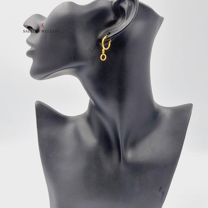 21K حلق ذبلة-مجوهرات الشيخ سعيد-Saeed Jewelry