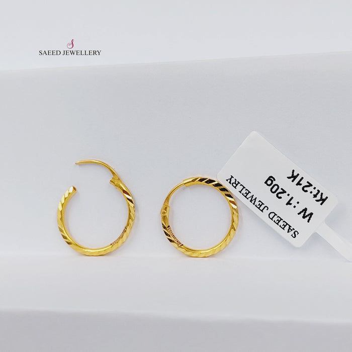 21K حلق ذبلة-مجوهرات الشيخ سعيد-Saeed Jewelry