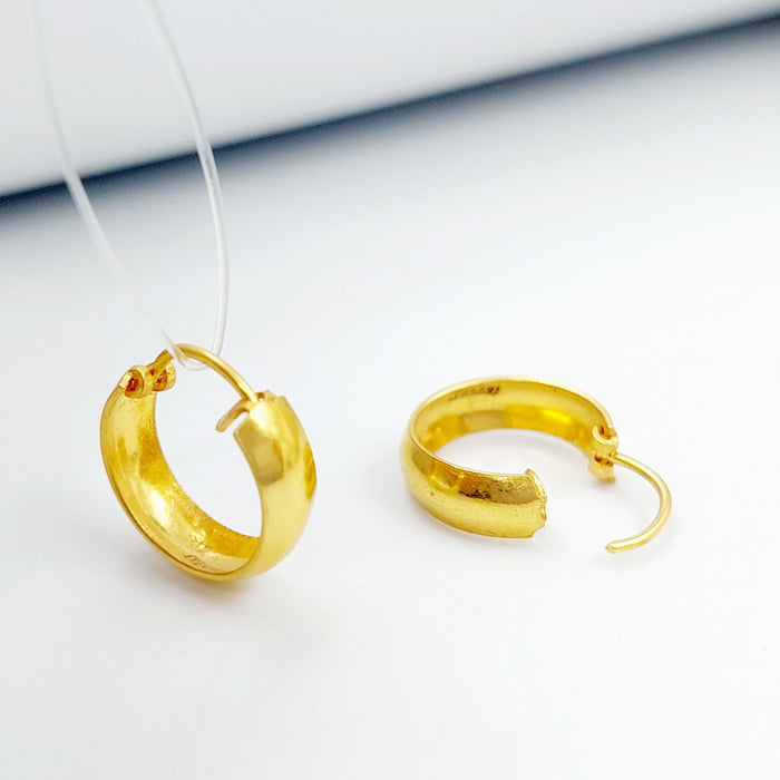 21K Gold Hoop Earrings by Saeed Jewelry - Image 4