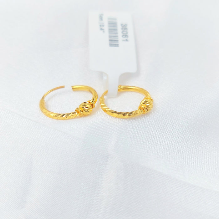 21K حلق ذبلة-مجوهرات الشيخ سعيد-Saeed Jewelry