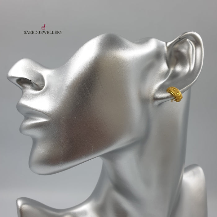 21K Gold Hoop Earrings by Saeed Jewelry - Image 4
