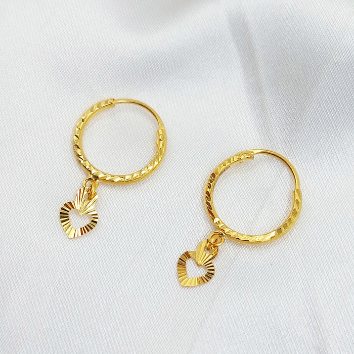 21K حلق ذبلة-مجوهرات الشيخ سعيد-Saeed Jewelry