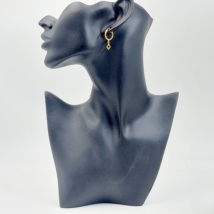 21K حلق ذبلة-مجوهرات الشيخ سعيد-Saeed Jewelry