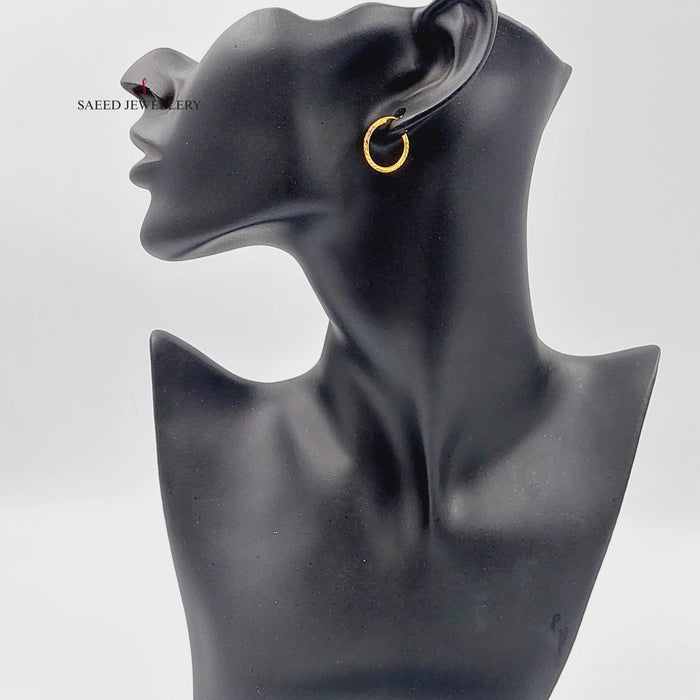 21K حلق ذبلة-مجوهرات الشيخ سعيد-Saeed Jewelry