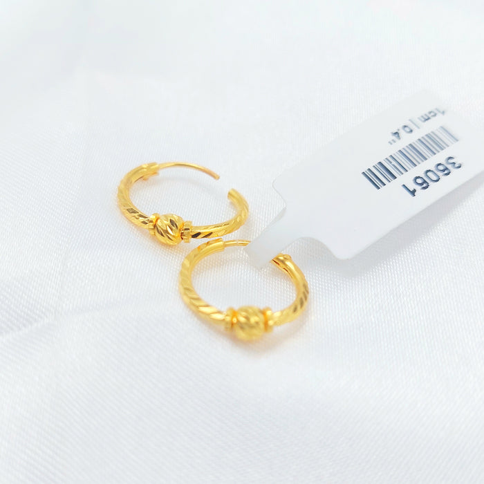 21K حلق ذبلة-مجوهرات الشيخ سعيد-Saeed Jewelry