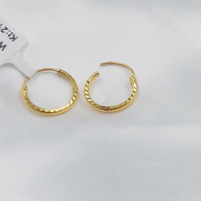21K حلق ذبلة-مجوهرات الشيخ سعيد-Saeed Jewelry