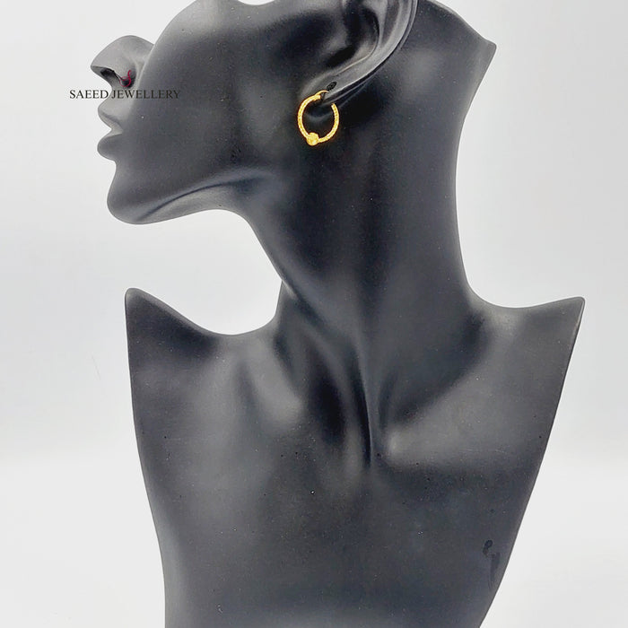 21K حلق ذبلة-مجوهرات الشيخ سعيد-Saeed Jewelry