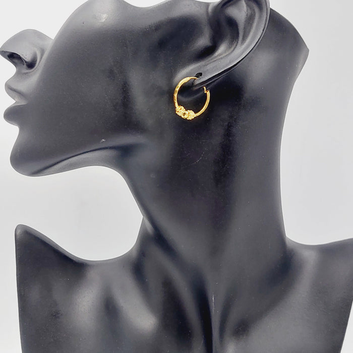 Hoop Earrings Made Of 21K Yellow Gold by Saeed Jewelry-28331