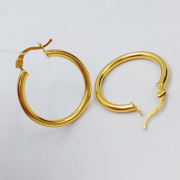 21K Rounded Earrings Made of 21K Yellow Gold by Saeed Jewelry-25314