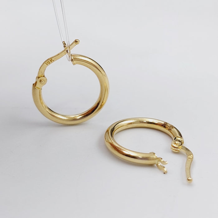 18K Rounded Earrings Made of 18K Yellow Gold by Saeed Jewelry-25787