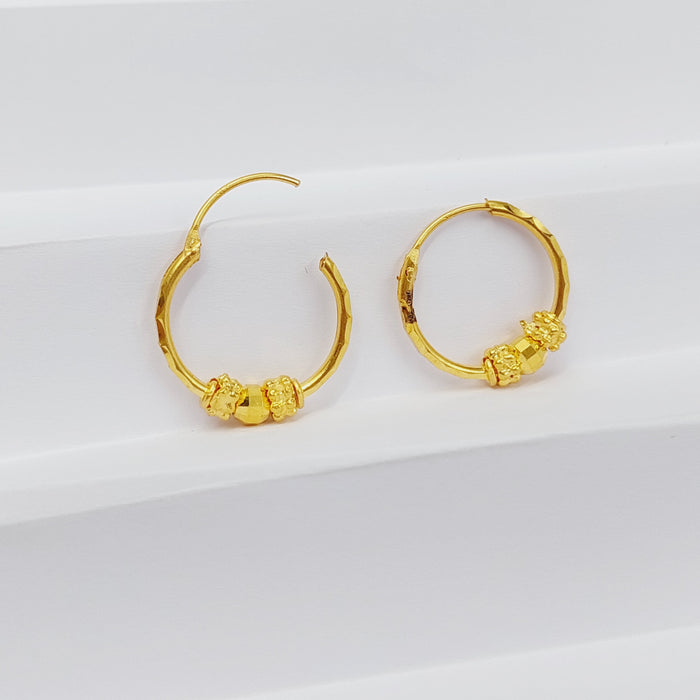 Hoop Earrings Made Of 21K Yellow Gold by Saeed Jewelry-28331