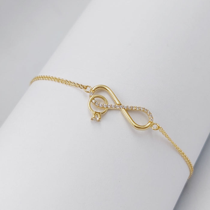 18K Infinite Bracelet Made of 18K Yellow Gold by Saeed Jewelry-25845