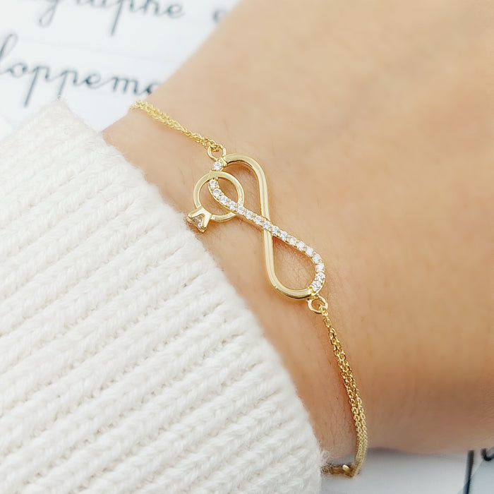 18K Infinite Bracelet Made of 18K Yellow Gold by Saeed Jewelry-25845