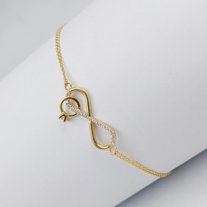 18K Infinite Bracelet Made of 18K Yellow Gold by Saeed Jewelry-25845