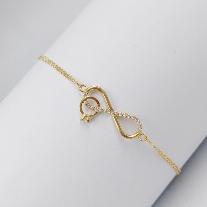18K Infinite Bracelet Made of 18K Yellow Gold by Saeed Jewelry-25845