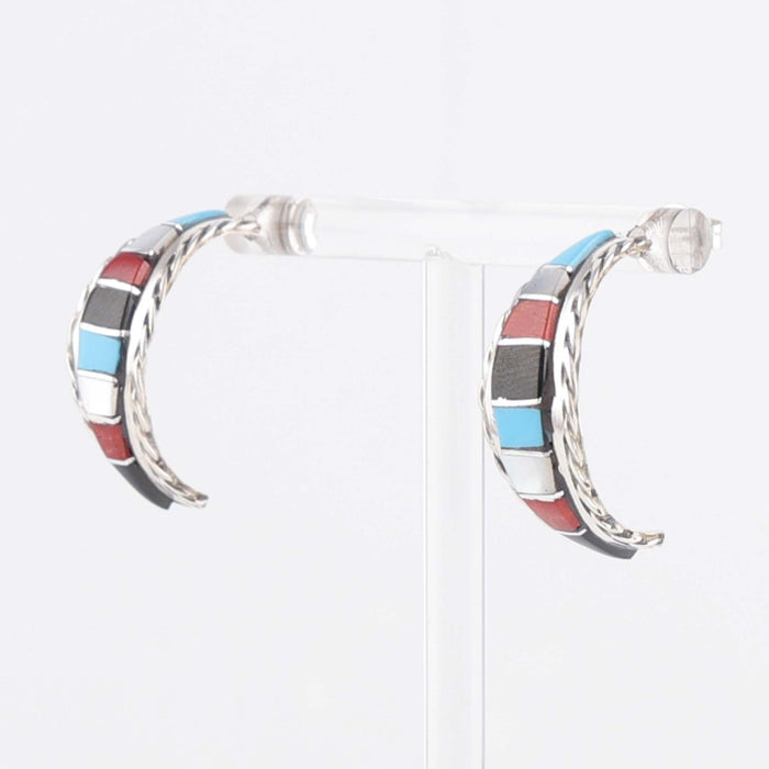 Inlay Hoop Earrings
