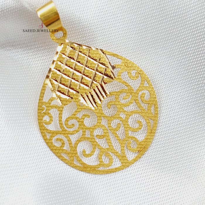 18K Islamic Pendant Made of 18K Yellow Gold by Saeed Jewelry-تعليقة-اسلامية