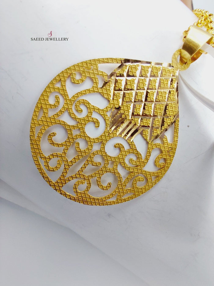 18K Islamic Pendant Made of 18K Yellow Gold by Saeed Jewelry-تعليقة-اسلامية