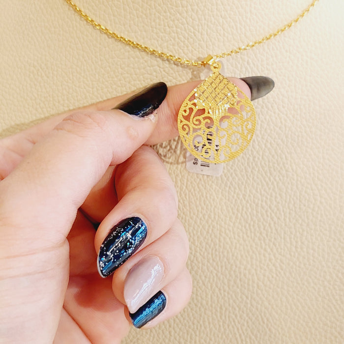 18K Islamic Pendant Made of 18K Yellow Gold by Saeed Jewelry-تعليقة-اسلامية