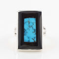 Jet and Turquoise Ring