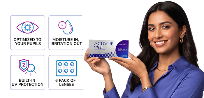 Johnson & Johnson Acuvue® Vita® Monthly Spherical Clear Base Curve 8.80 Contact Lenses - 6 Lenses/Pack