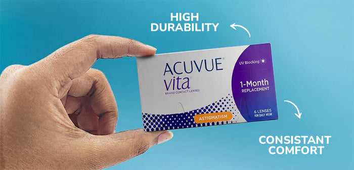 Johnson & Johnson Acuvue® Vita® Monthly Toric Clear Contact Lenses - 6 Lenses/Pack