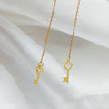 21K Key Earrings Made of 21K Yellow Gold by Saeed Jewelry-25792