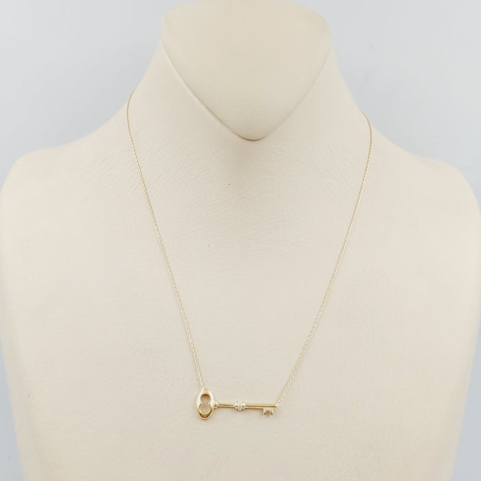 18K Key Necklace Made of 18K Yellow Gold by Saeed Jewelry-25846